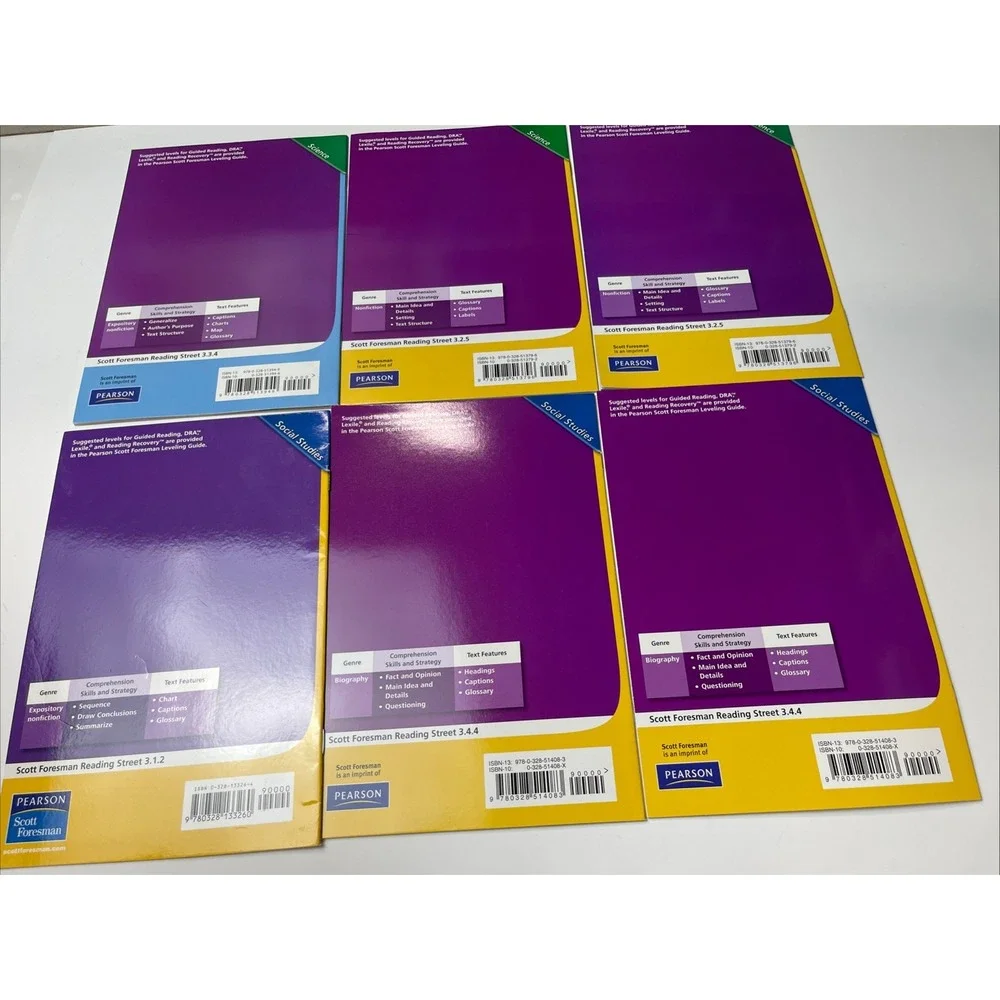 Scott Foresman Reading Street – Grade 3 Supplemental Lot – 3 Science + 3 Social